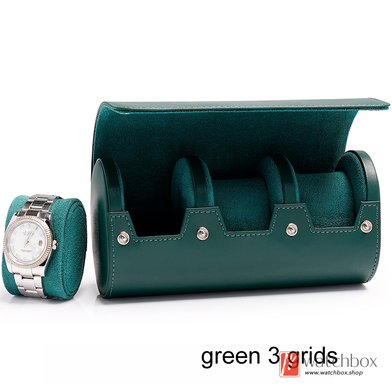 1/2/3 Slots Top Grade Denim Leather Watch Case Storage Travel Gift Box