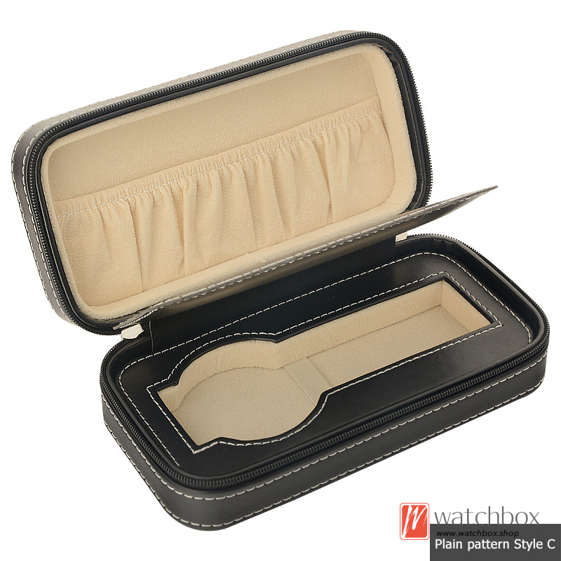 Microfiber Leather Small Watch Jewelry Case Rings Eardrop Storage Travel Box