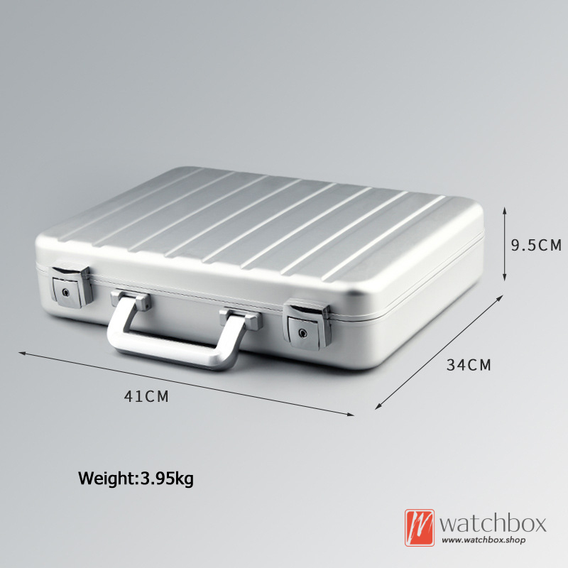 Portable Aluminum Alloy Protection High-end Jewelry Case Storage Box Outdoor Business Travel Suitcase Box With Lock
