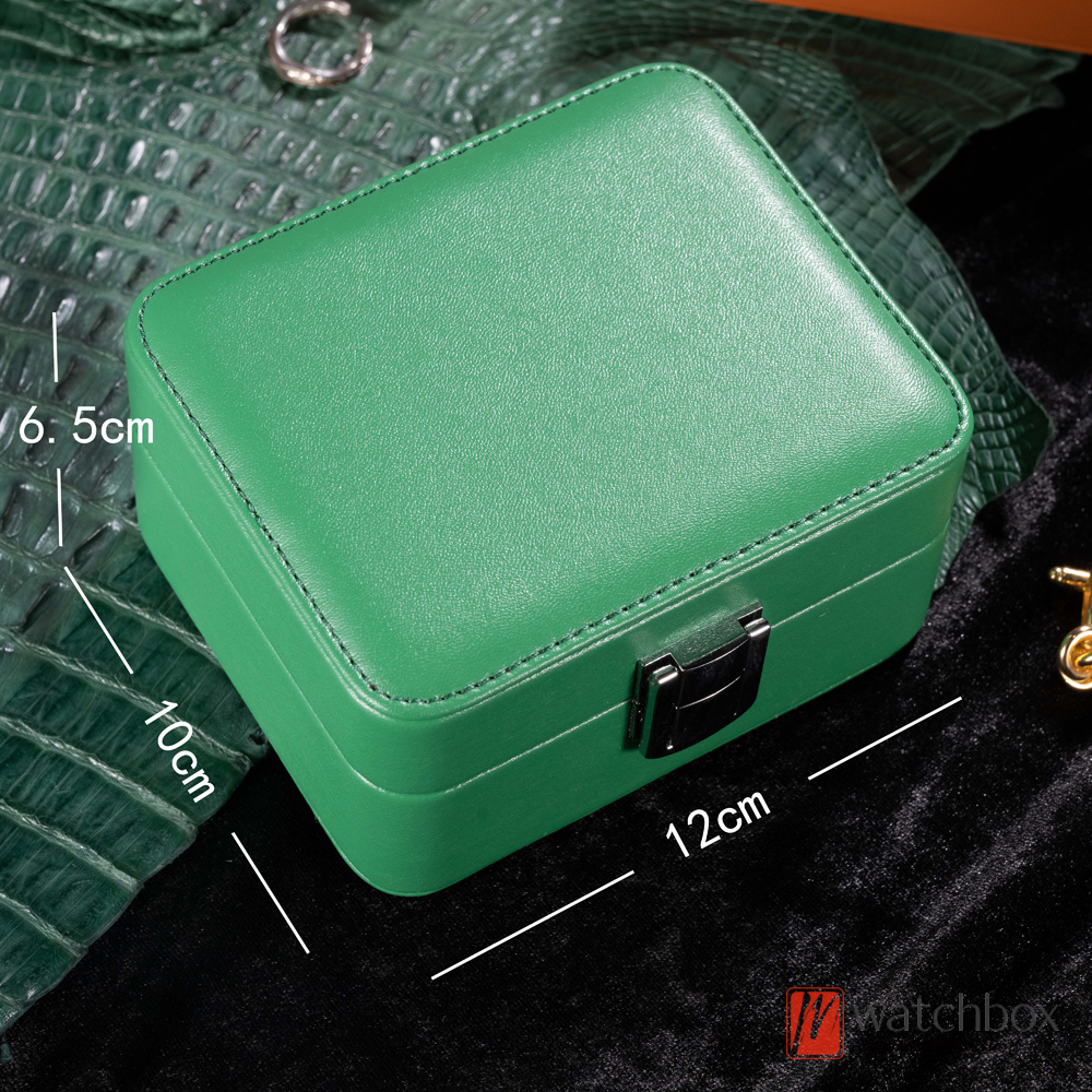 Microfiber Leather Square Portable Jewelry Earrings Rings Case Storage Organizer Box Gift Box