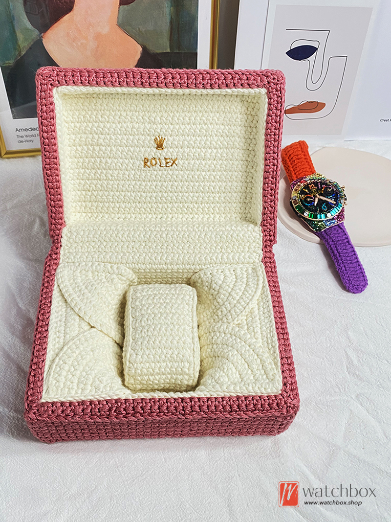 High-end Customization Original Handmade Classic Brand Wool Knitted Watch Handicrafts Gift Box Lovers Creative Special Birthday Present