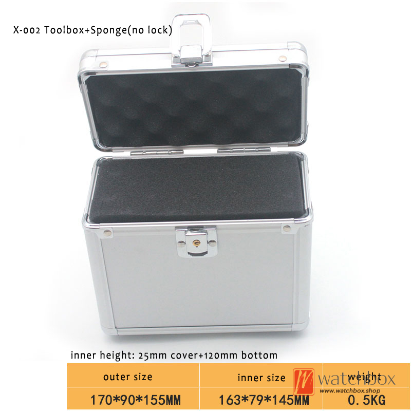 Aluminum Alloy Tools Storage Box Hardware Toolbox Sponge Instrument Box