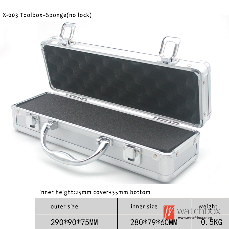 Aluminum Alloy Tools Storage Box Hardware Toolbox Sponge Instrument Box