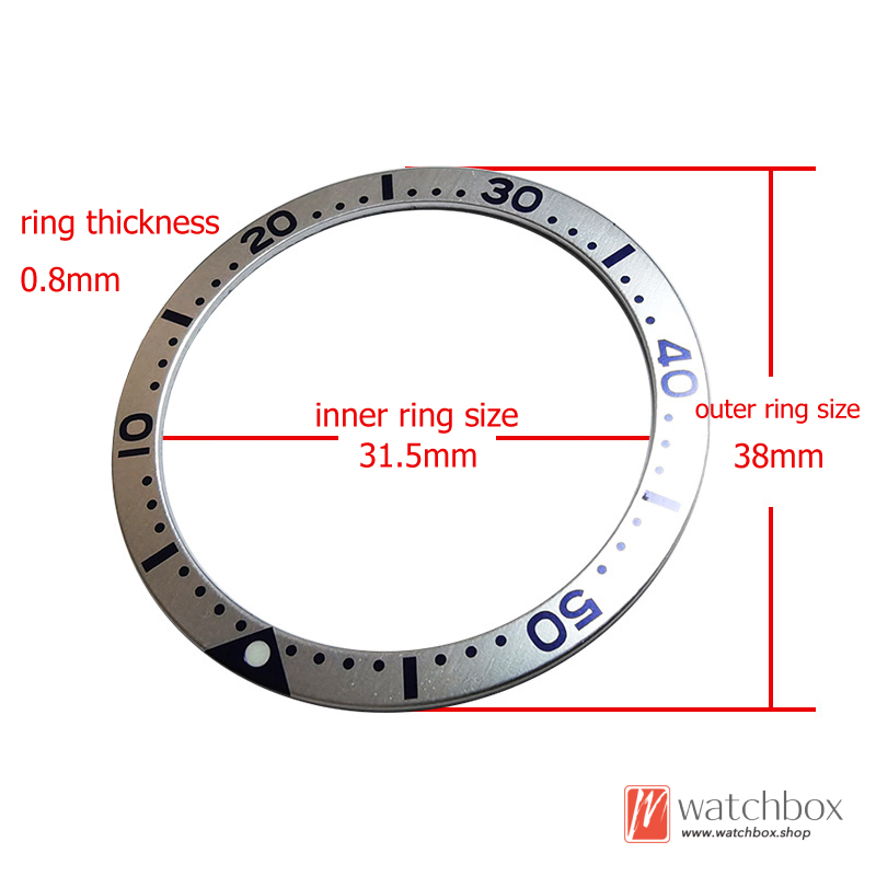 38mm-31.5MM substitute Sk007 watch case two-color aluminum ring SUB circle scale indicator ring watch accessories