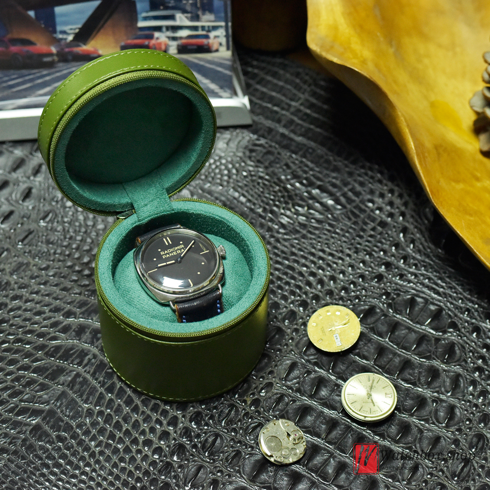 Single Round Zipper Leather Watch Case Storage Travel Box Single Round Zipper Leather Watch Case Storage Travel Box