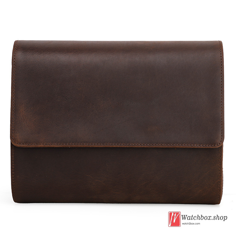 Vintage 6 Slots Brown Crazy Horse Cowhide Leather Watch Jewelry Case Storage Organizer Travel Gift Box Vintage 6 Slots Brown Crazy Horse Cowhide Leather Watch Jewelry Case Storage Organizer Travel Gift Box