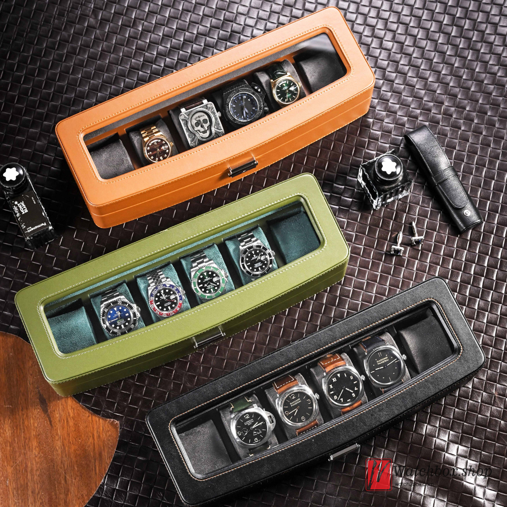 6 Grids Watch Jewelry Case Organizer Lock Storage Leather Glass Display Box Home Decoration 6 Grids Watch Jewelry Case Organizer Lock Storage Leather Glass Display Box Home Decoration
