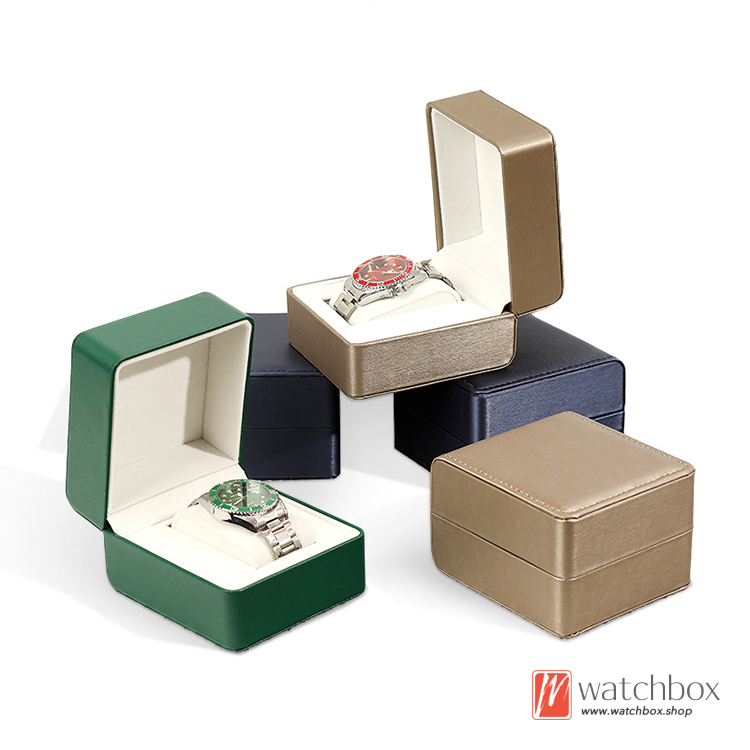 PU Leather Single Watch Jewelry Case Props Storage Display Gift Box