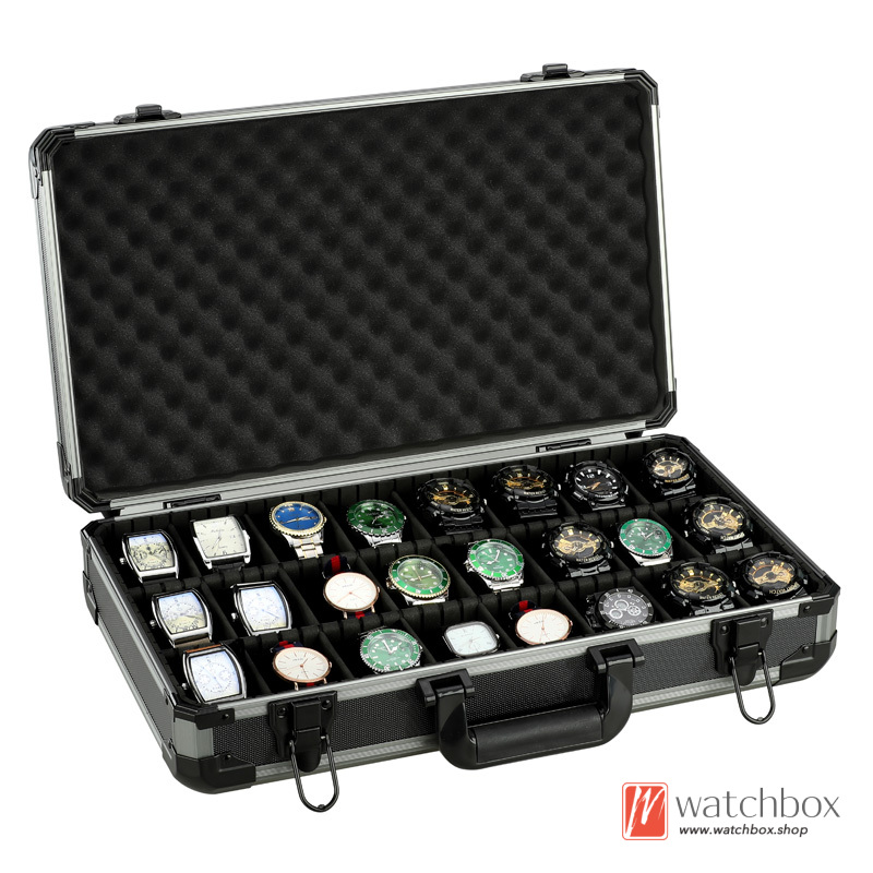 Portable High Strength Aluminum Alloy Protection Shockproof Watch Jewelry Case Organizer Storage Box Suitcase
