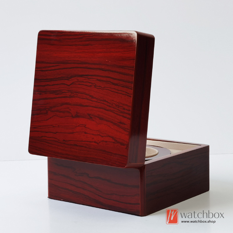 Single Square Wood Paint Soft Pillow Sport Watch Jewelry Case Storage Box Display Gift Box