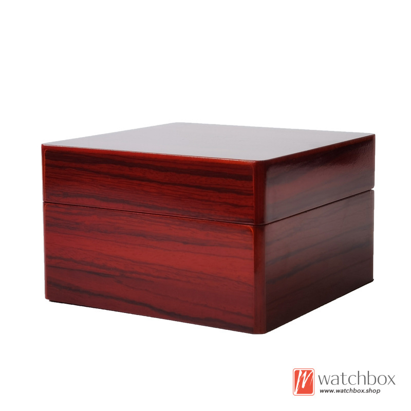 Single Square Wood Paint Soft Pillow Sport Watch Jewelry Case Storage Box Display Gift Box
