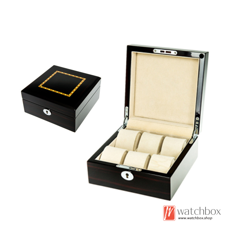 Superior Quality Piano Baking Paint Process Wood Watch Jewelry Case Storage Box Organizer Box