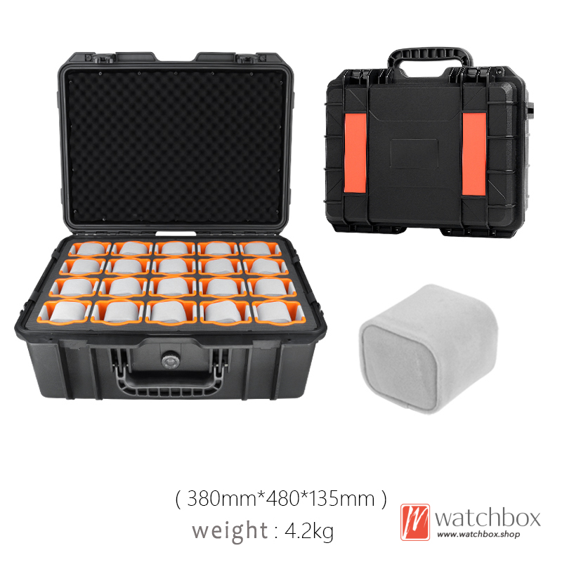 Large Capacity Plastic Outdoor Travel IP67 Waterproof Moisture-proof Shockproof Protection Trolley Suitcase Box Watch Case Storage Box