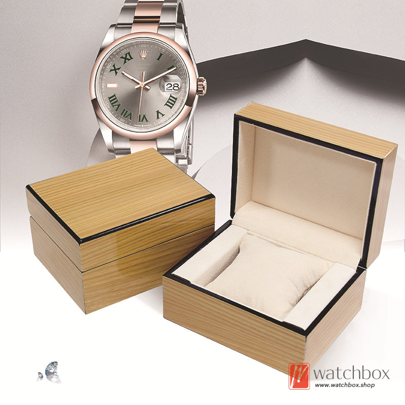Quality Wood Baking Paint Single Watch Jewelry Case Storage Box Gift Box