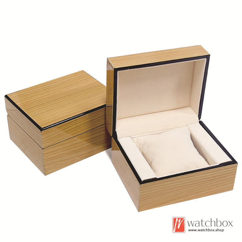 Quality Wood Baking Paint Single Watch Jewelry Case Storage Box Gift Box