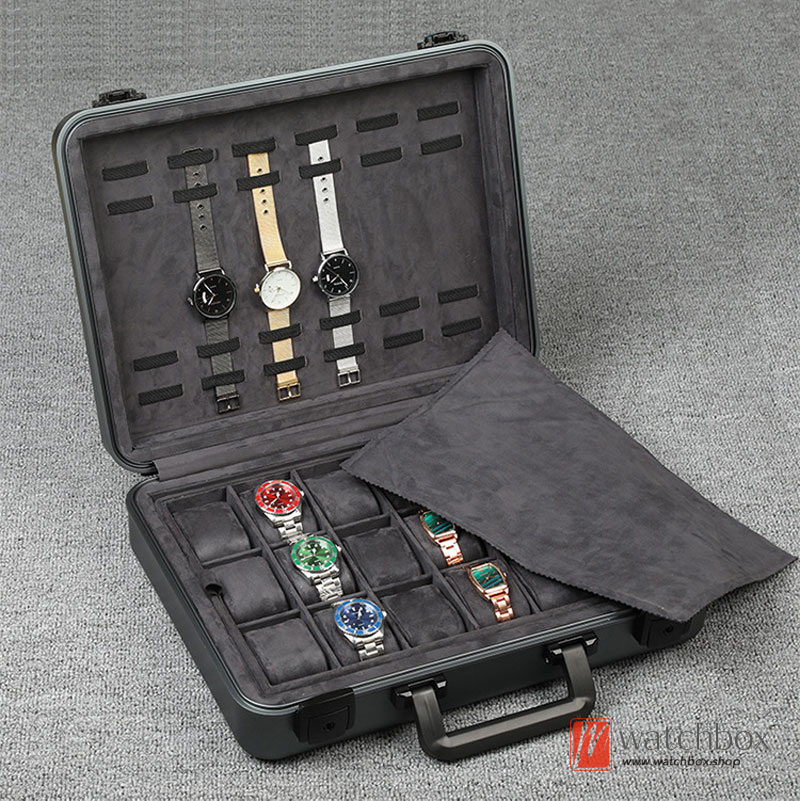 Aluminum Alloy Shockproof Protection Suitcase Box Luxury Watch Case Storage Box Outdoor Business Portable Travel Case With Lock