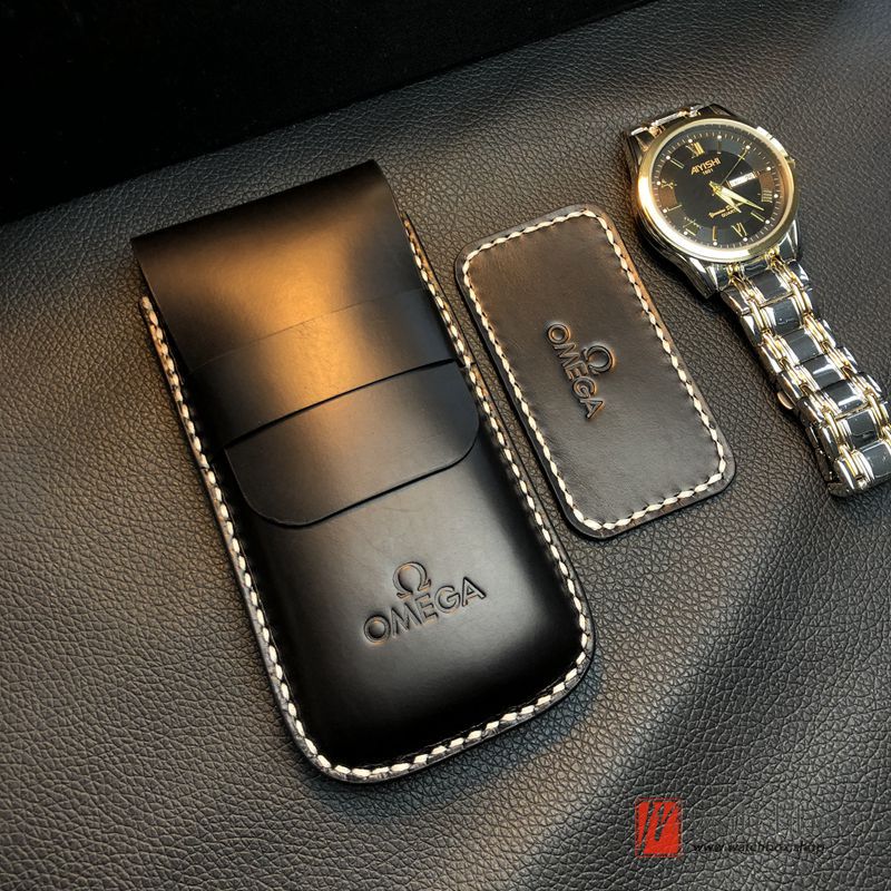 The Luxury Genuine Leather Watch Storage Pouch Travel Bag Brand Logo Private Customized