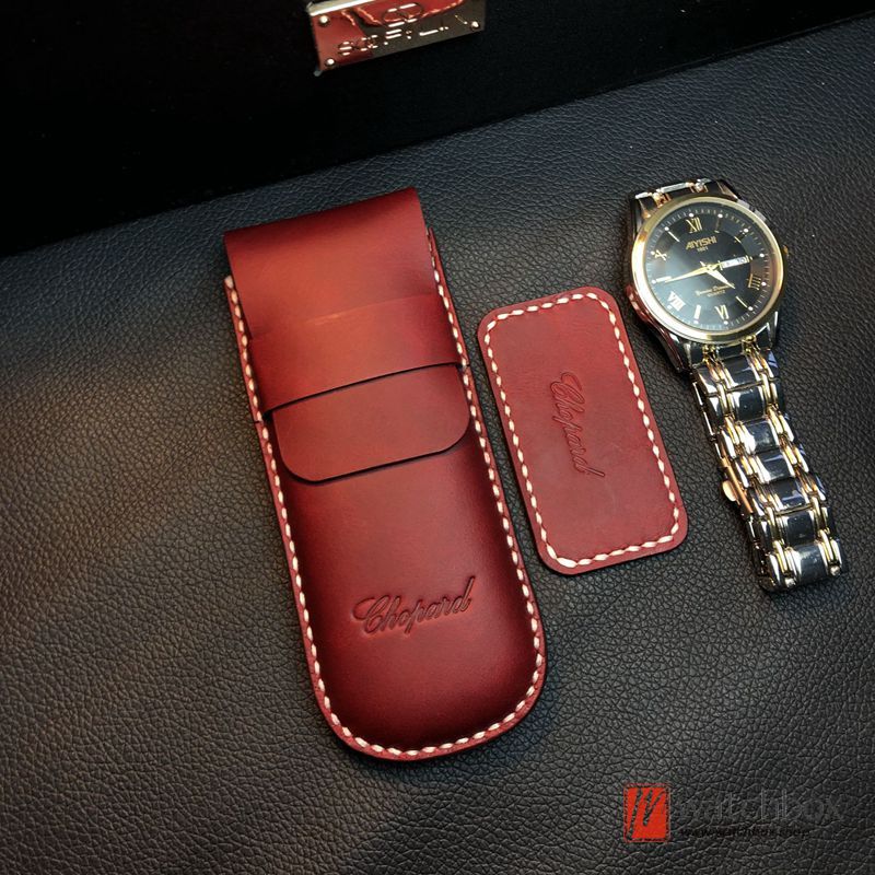 The Luxury Genuine Leather Watch Storage Travel Bag Brand Logo Private Customized
