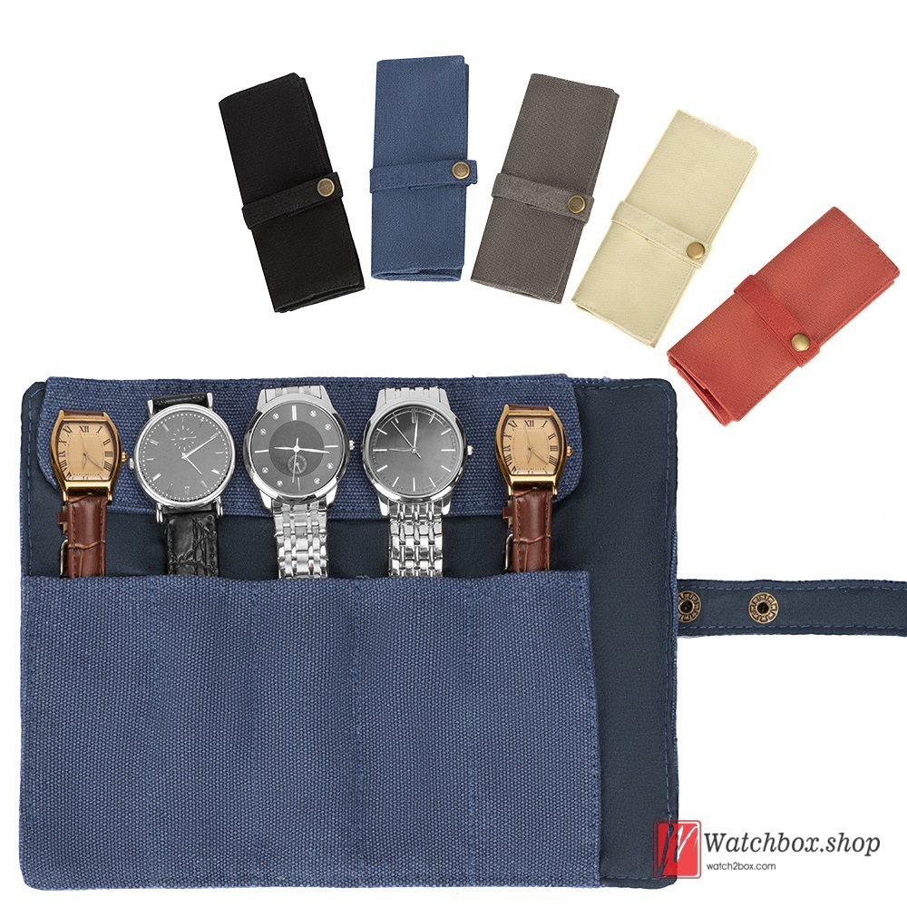 Canvas Roll Watch Strap Bands Case Storage Organizer Box Travel Bag Canvas Roll Watch Strap Bands Case Storage Organizer Box Travel Bag