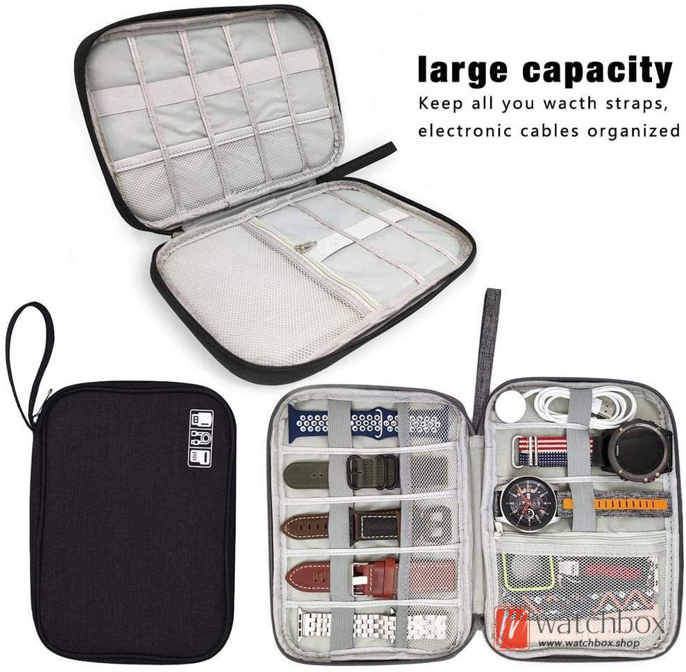 Portable Travel Watch Strap Bands Case Storage Organizer Box Bag