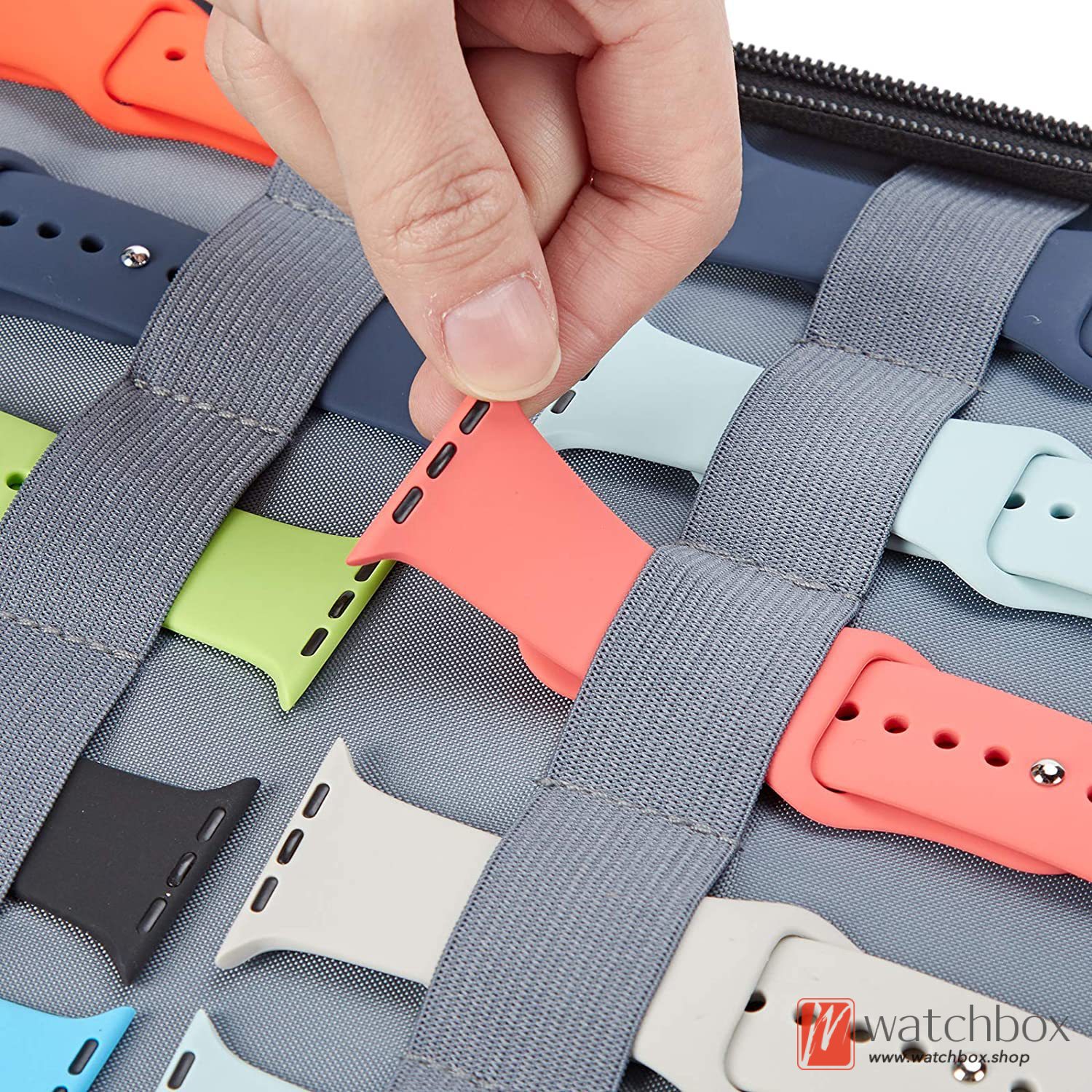 Portable Travel Watch Strap Bands Case Storage Organizer Box Zipper Bag