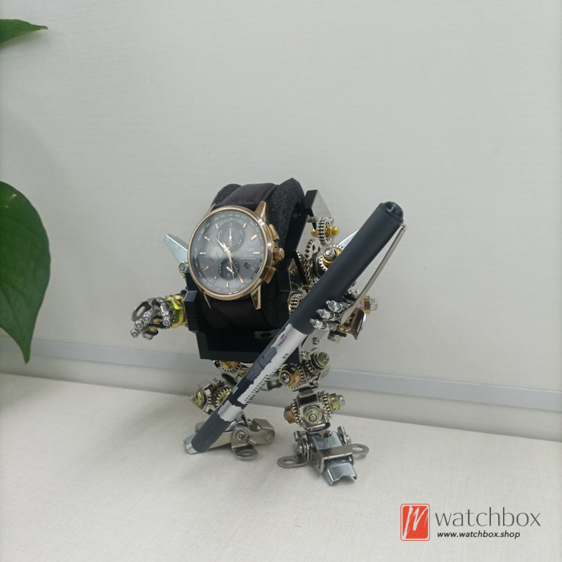 Creative Mechanical Punk Mecha Robot Watch Case Holder Display Stand Gift Present