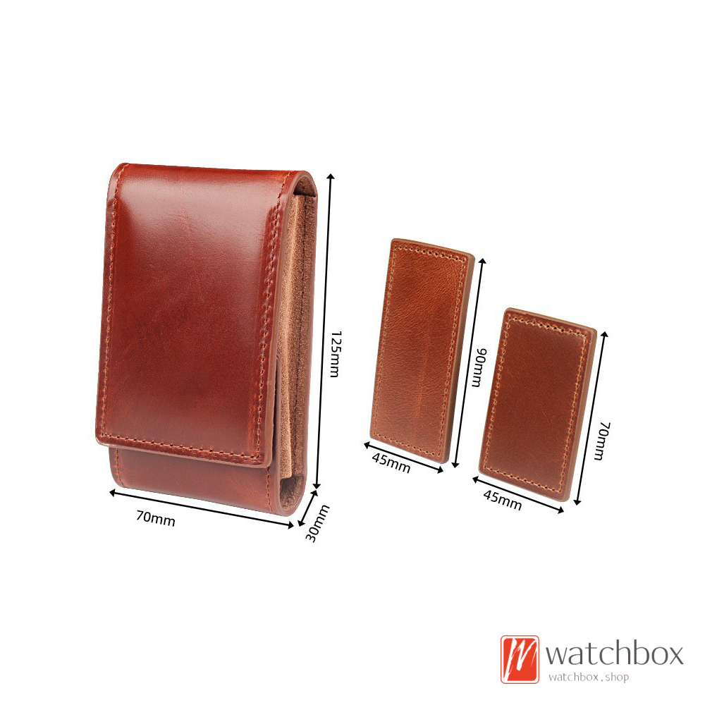 Portable PU Leather Watch Pouch Travel Case Storage Box