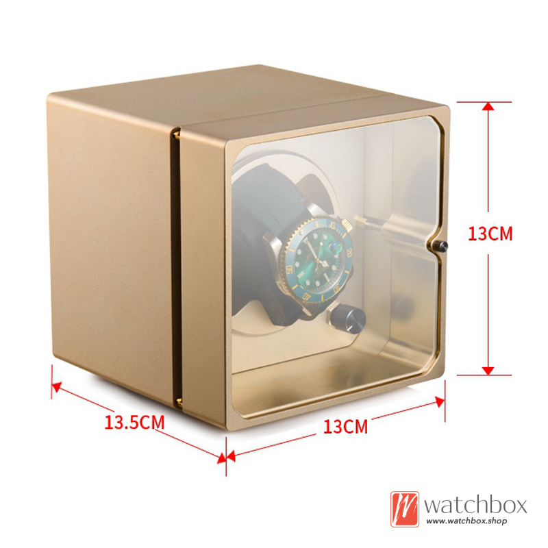 Small Square Aluminum Alloy Mechanical Automatic Watch Winder Shake Box Watch Storage Display Box