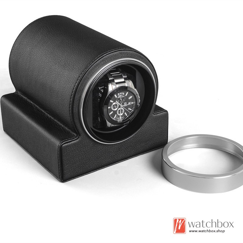 Leather Single Automatic Mechanical Watch Winder Shake Box Case Storage Box