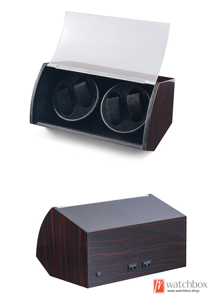 Wood Automatic Mechanical Watch Winder Shake Box Case Storage Display Box 4+0 Home Decoration