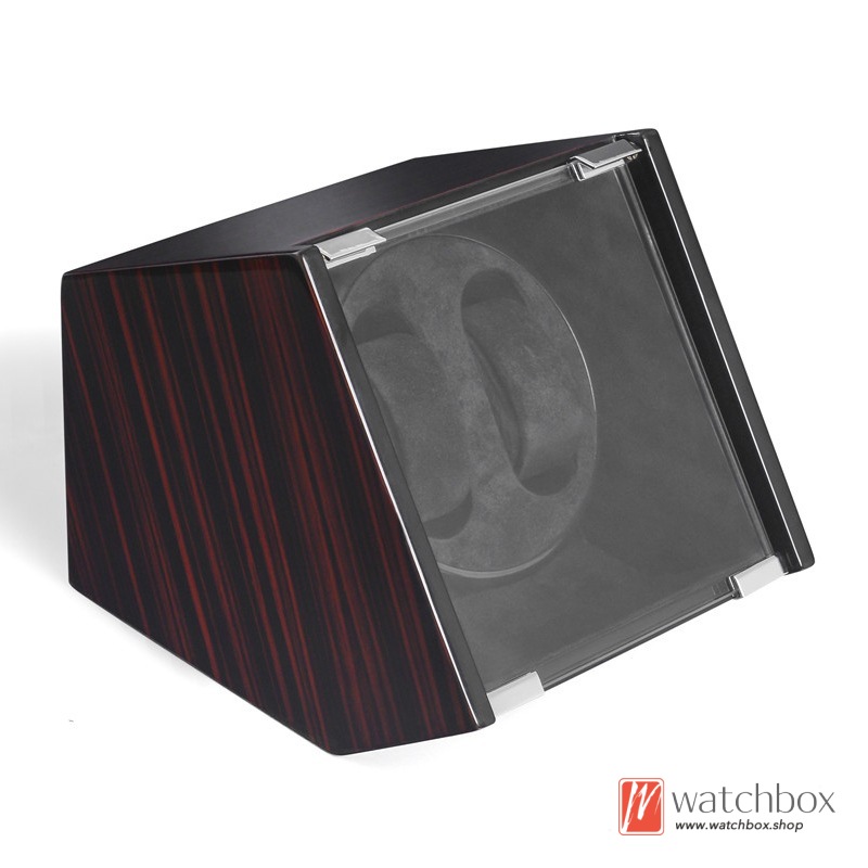 Wood Automatic Mechanical Watch Winder Shake Box Case Storage Display Box 2+0