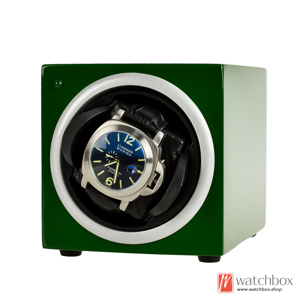 Single Wood Leather Mechanical Watch Winder Automatic Shake Box Case Storage Display Travel Box