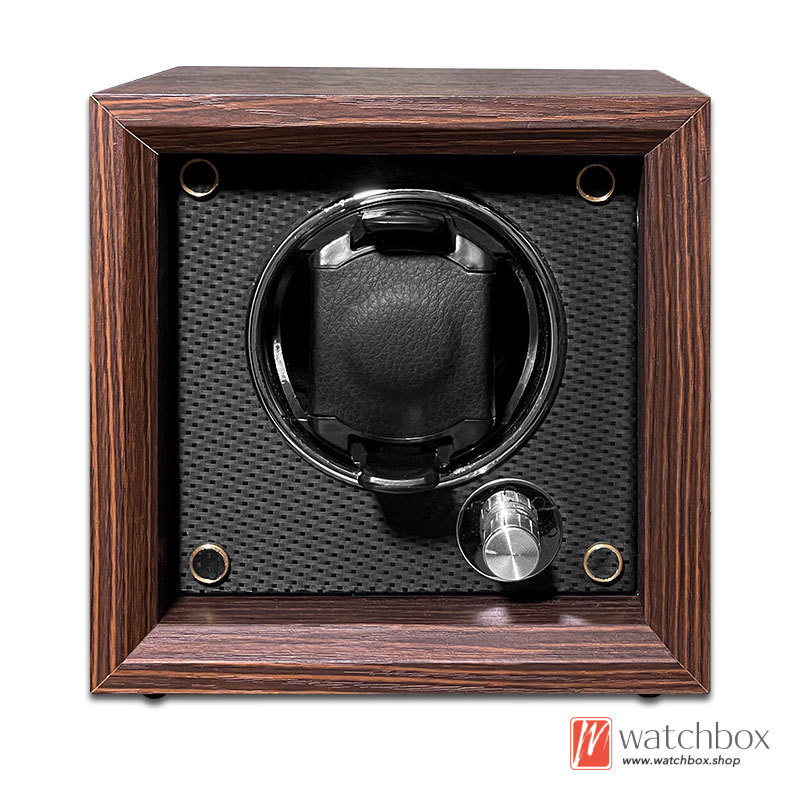 Retro Wood Grain Mechanical Watch Winder Automatic Shake Box Watch Case Storage Display Box Home Decoration