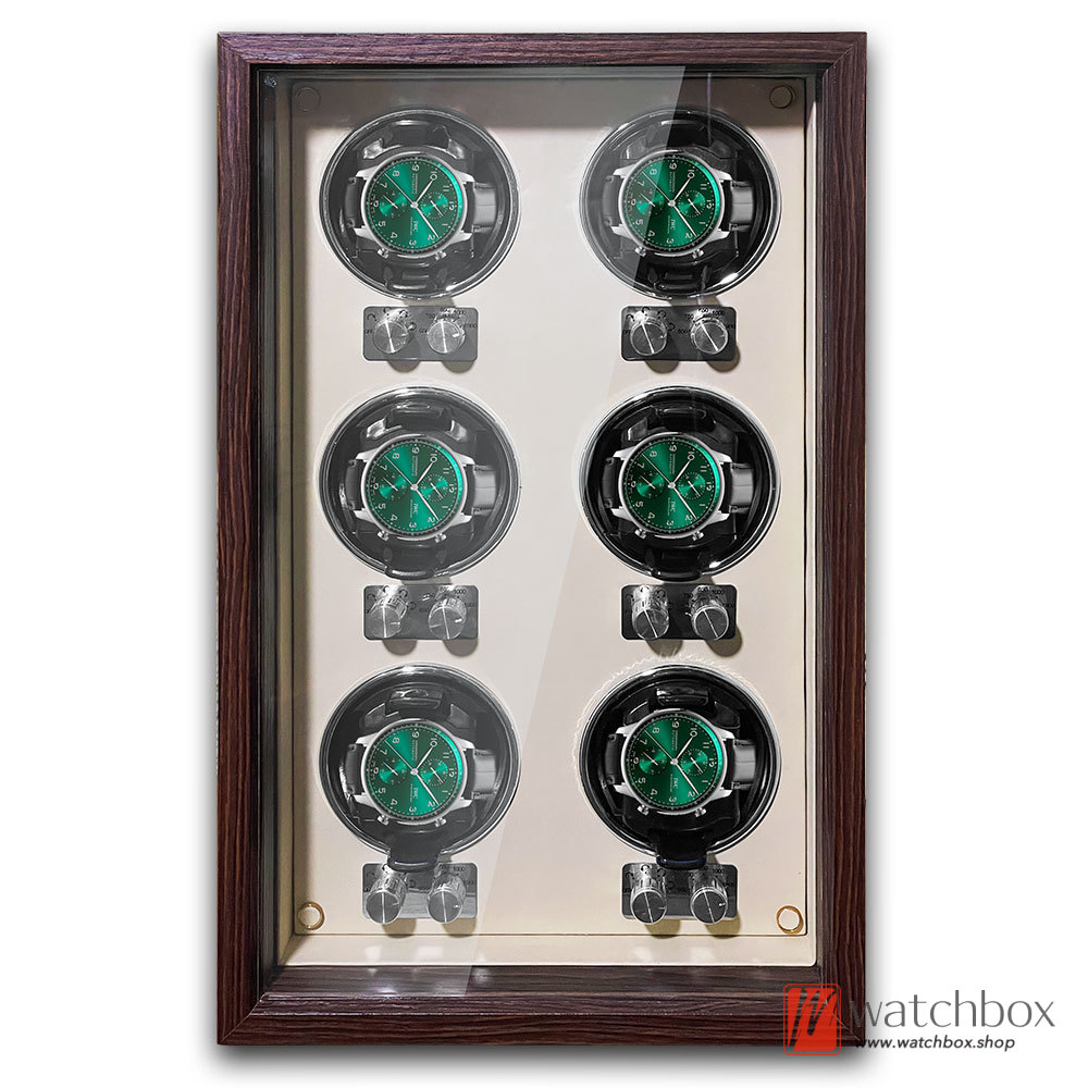 Retro Wood Grain Mechanical Watch Winder Automatic Shake Box Watch Case Storage Display Box Home Decoration