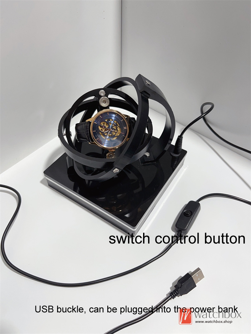 Silent Antimagnetic Automatic Rotate Mechanical Multi-axis Watch Winder Display Shake Rotator