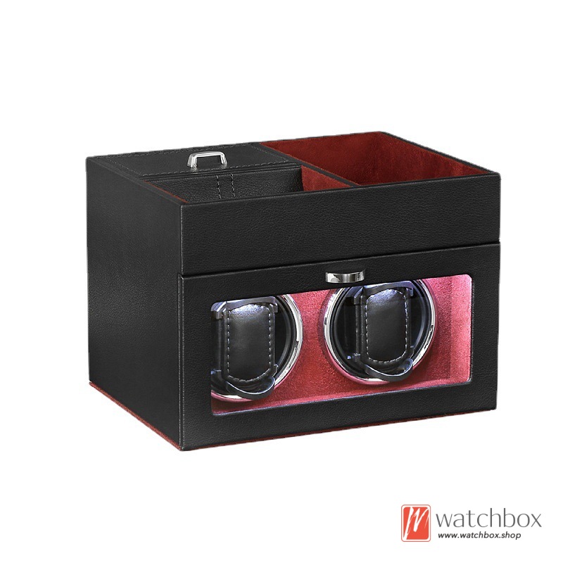 Leather Automatic Rotate Mechanical Watch Winder Display Shake Box Jewelry Case Storage Box