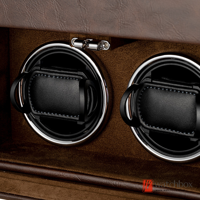 Leather Automatic Rotate Mechanical Watch Winder Shake Box Jewelry Case Display Storage Box 2+8
