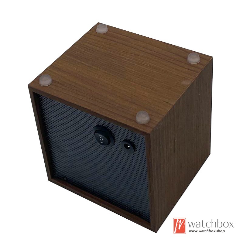 Mini Portable Square Black Walnut Grain Wood Silent Watch Winder Automatic Mechanical Watch Shake Box Travel Storage Box